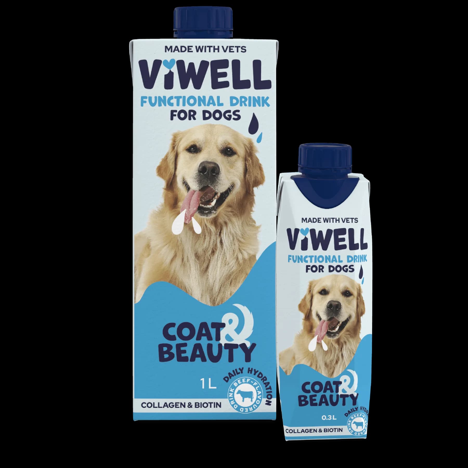 ViWell Coat & Beauty — balení 1 l a 0,3 l
